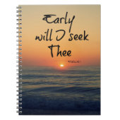 早く私は聖書の聖句海日の出を求める ノートブック (正面)
