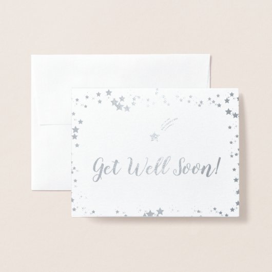 早く良くなる 箔カード (封筒付き正面)