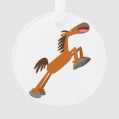 早く行こう、ホース!漫画の馬のアクリルオーナメント オーナメント (正面)