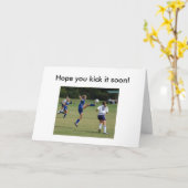 早く蹴ってくれ!お手数です カード (黄色い花)