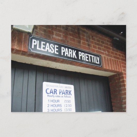 早く駐車して下さい！ポストカード ポストカード (正面)