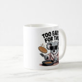 早すぎる朝食にコアラが冗談を言う コーヒーマグカップ (正面右)