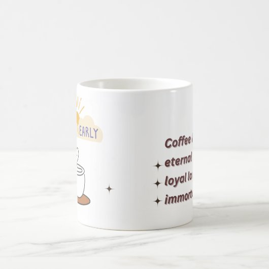 早めにコーヒーを飲み始める モーフィングマグカップ (中央)