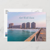 早めのナバールビーチ フロリダ釣り お見舞いメッセージ ポストカード (正面/裏面)