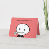 早めの記念日おめでとう!遅れた?カード カード (正面)