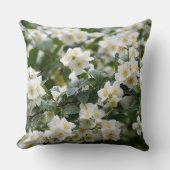 早パーソナライズされたく元気になるジャスミンの花 クッション (正面)
