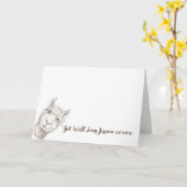 早パーソナライズされたく良くなる カード (黄色い花)