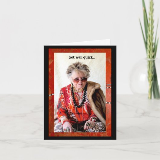 早ユーモアのあるく治る カード (正面)