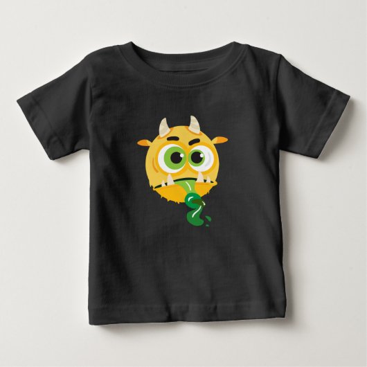 早口言葉のトラブル ベビーTシャツ (正面)