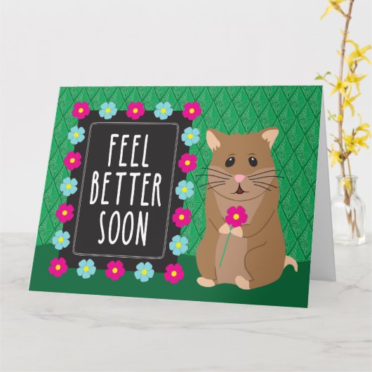 早感じく改善 – Hamster カード (黄色い花)