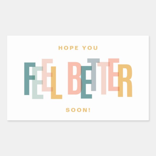 早感じく 長方形シール (正面)