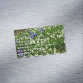 早春の花の風景 丘陵 マグネット名刺 (インサイチュ)