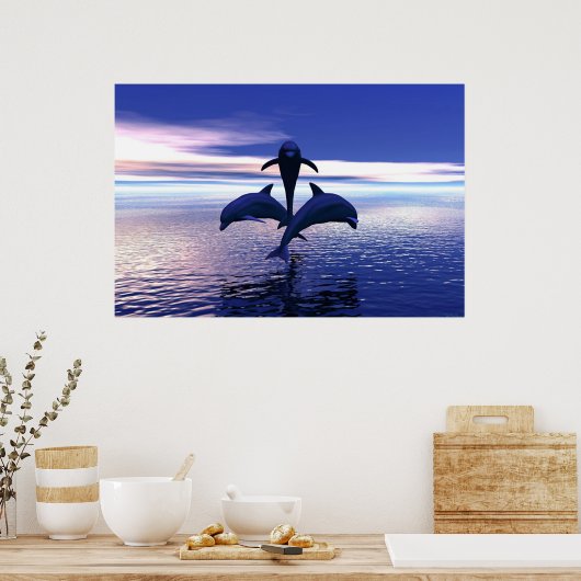 早朝のイルカ ポスター (キッチン)