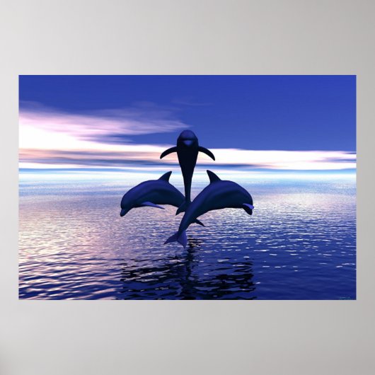 早朝のイルカ ポスター (正面)