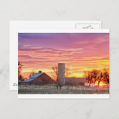 早朝のカントリーモーニングサンライズ ポストカード (正面/裏面)