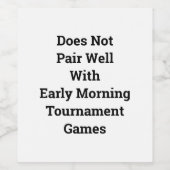 早朝のゲームとの相性が悪い ワインラベル (シングルラベル)