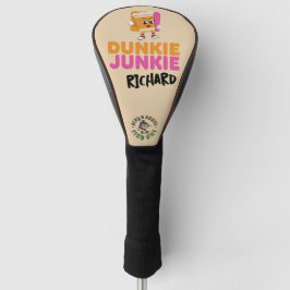 早朝のゴルフスクランブルにぴったりなコーヒーマスコットパロディ ゴルフヘッドカバー