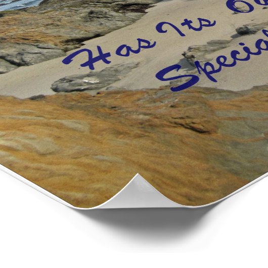 早朝のビーチ ポスター (角)