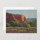 早朝の光の素敵な崖のシーン ポストカード (正面/裏面)