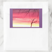 早朝の冬の日の出の長方形シール 長方形シール (バッグ)