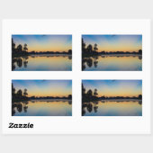 早朝の反射 長方形シール (シート)