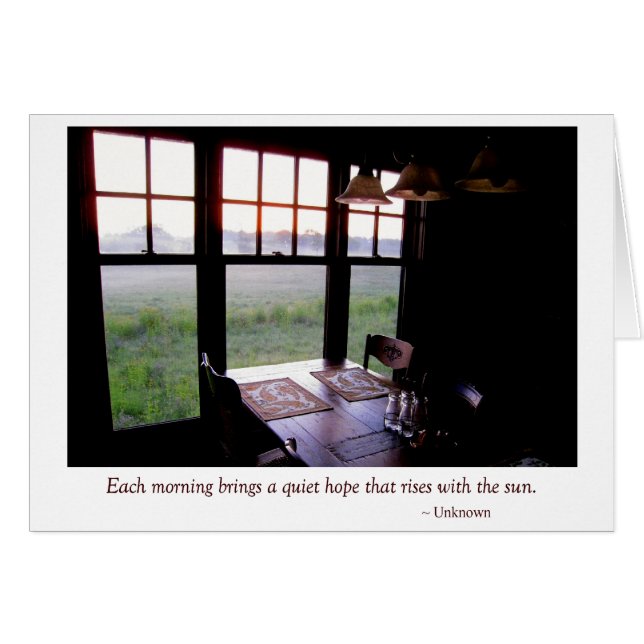 早朝の国の台所朝の食卓 (正面横)