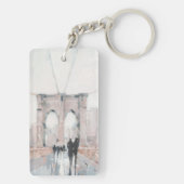 早朝の散歩 – ニューヨーク キーホルダー (裏面)