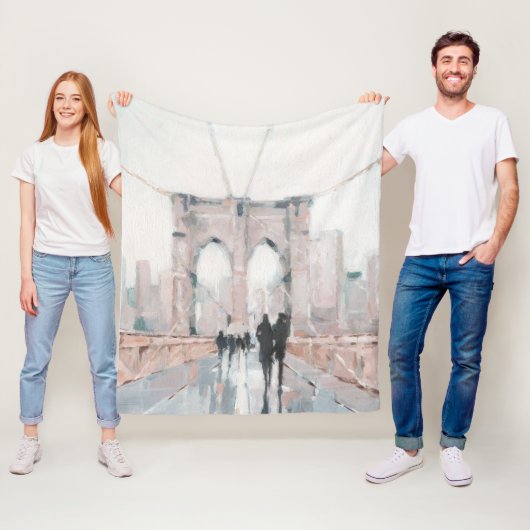 早朝の散歩-ニューヨーク フリースブランケット (インサイチュ)