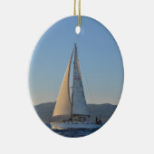 早朝の日陰の女性 セラミックオーナメント (右)