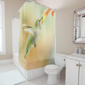 早朝の明かりの中のハミングバード シャワーカーテン (インサイチュ)