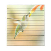 早朝の明かりの中のハミングバード ノートパッド (正面)