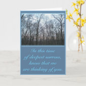 早朝の森の同情カード カード (黄色い花)