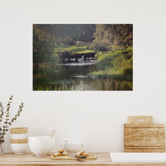 早朝の泳ぎ ポスター (キッチン)