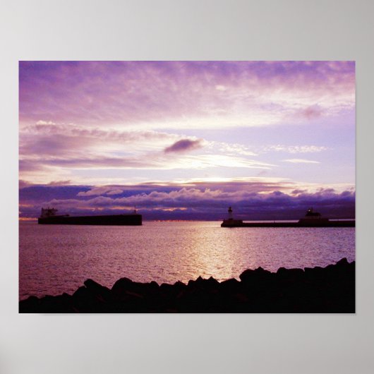 早朝の船積み ポスター (正面)