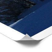 早朝スキーゲレンデのポスター ポスター (角)