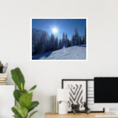 早朝スキーゲレンデのポスター ポスター (ホームオフィス)