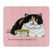 早朝空腹子猫 カッティングボード (正面)