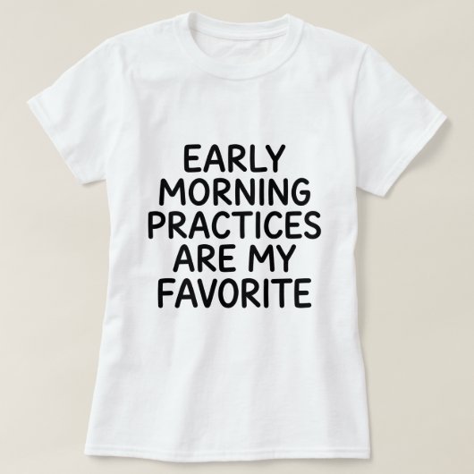 早朝練習嫌いのバレーボール選手のためのウソ Tシャツ (デザイン正面)