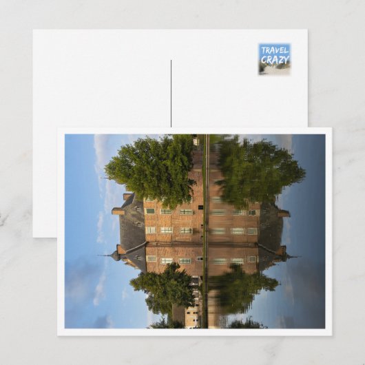 早朝、カンネンバーグ城、オランダ ポストカード (正面/裏面)