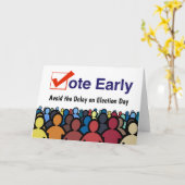 早期に投票 カード (黄色い花)