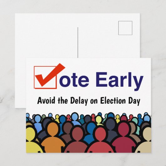 早期に投票 ポストカード (正面/裏面)