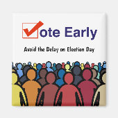 早期に投票 マグネット (正面)