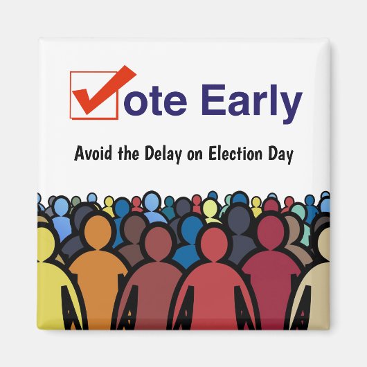 早期に投票 マグネット (正面)