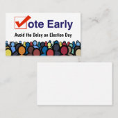 早期に投票 名刺 (正面/裏面)