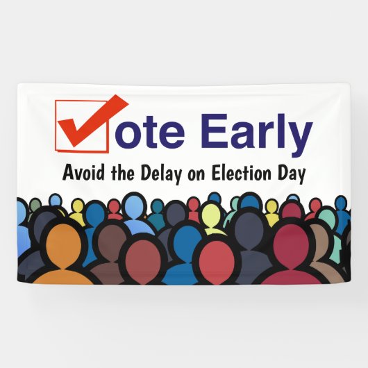 早期に投票 横断幕 (横)