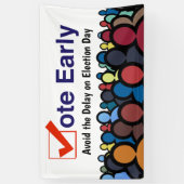 早期に投票 横断幕 (縦)