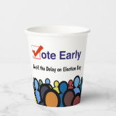 早期に投票 紙コップ (正面)