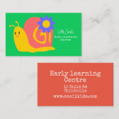 早期センター・デ学イケア・ビジネス・カタツムリ 名刺 (正面/裏面)