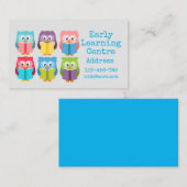 早期デ学イケアカラフルフクロウ 名刺 (正面/裏面)