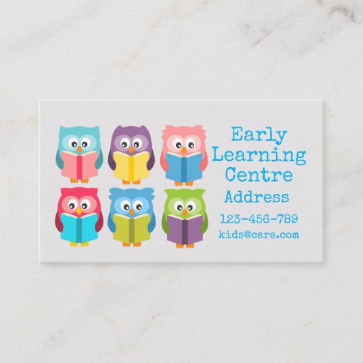 早期デ学イケアカラフルフクロウ 名刺 (正面)